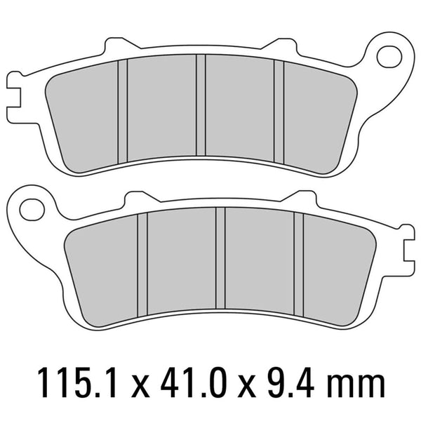 FERODO Disc Pad Set - FDB2075 EF Eco Friction Non Sintered Compound 1