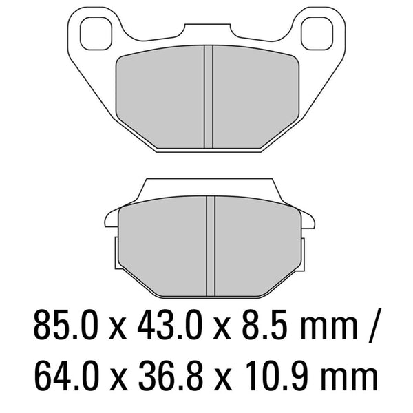 FERODO Disc Pad Set - FDB2096 EF Eco Friction Non Sintered Compound 1