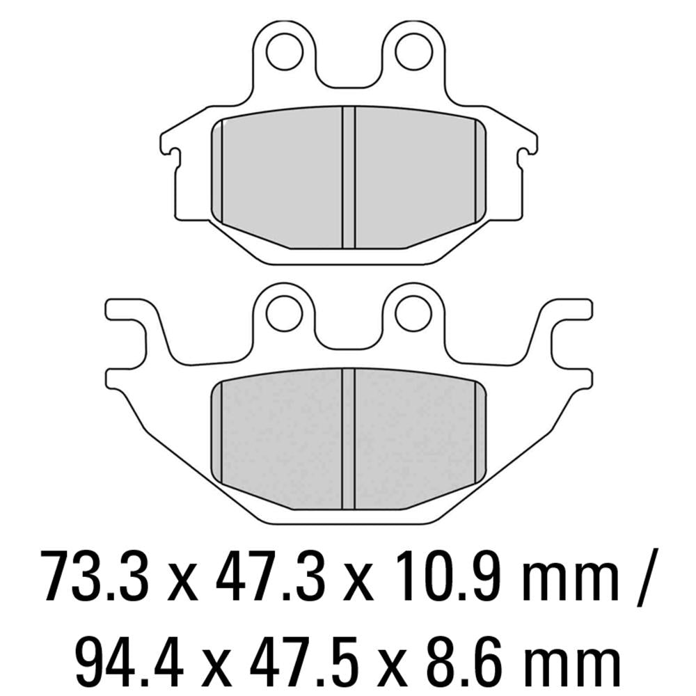 FERODO Disc Pad Set - FDB2184 P Platinum Non Sintered Compound 1