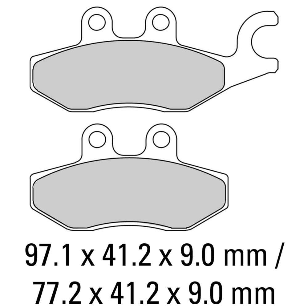 FERODO Disc Pad Set - FDB2186 EF Eco Friction Non Sintered Compound 1