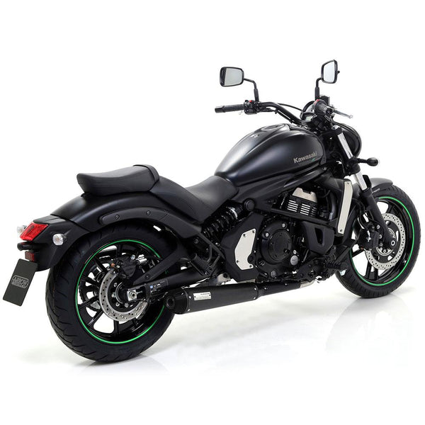 ARROW Full System 74501RB :- Collectors 2:1 and REBEL Nichrom Dark with Carbon End Cap KAWASAKI Vulcan S 650 for 14-16 1