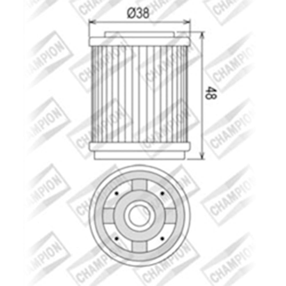 CHAMPION OIL FILTER ELEMENT - COF043 1