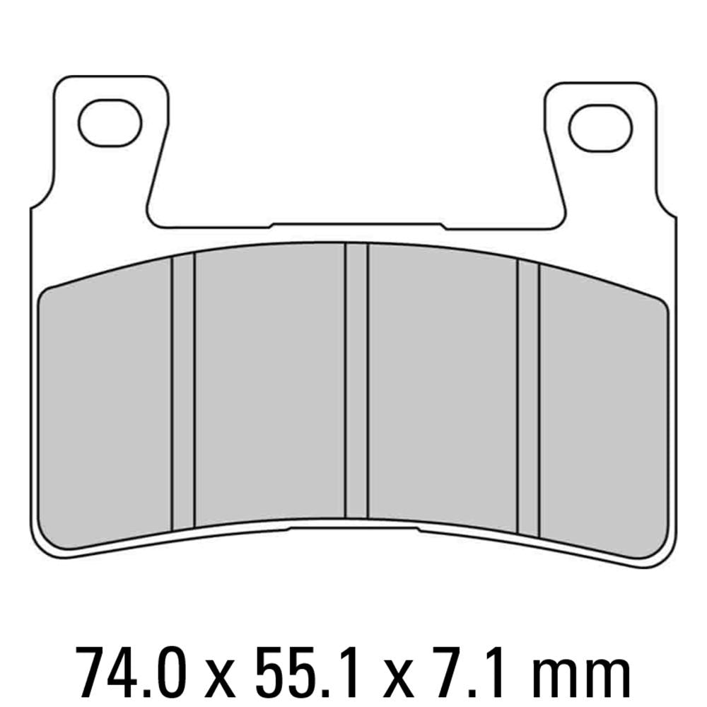 FERODO Disc Pad Set - FDB2114 CP911 Carbon Grip Compound - Racing Non Sintered 1