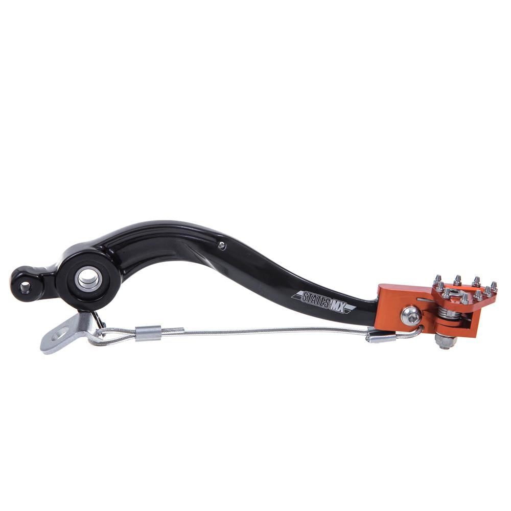 STATES MX BRAKE PEDAL W/ FLEX TIP - KTM - ORANGE 1