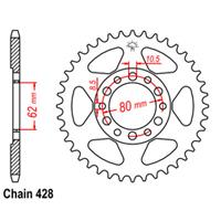 REAR SPROCKET - STEEL 51T 428P D/D 1