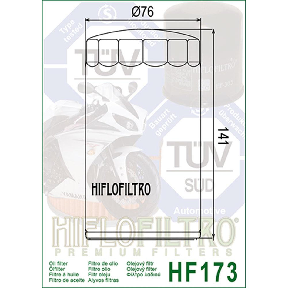 HIFLOFILTRO - OIL FILTER HF173C CHROME 2