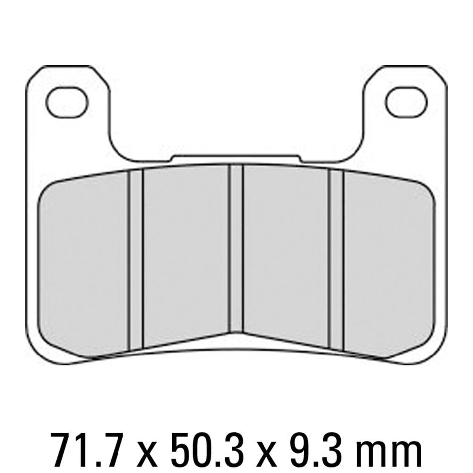 FERODO Disc Pad Set - FDB2204 CP211 Carbon Grip Race Compound - Non Sintered 1