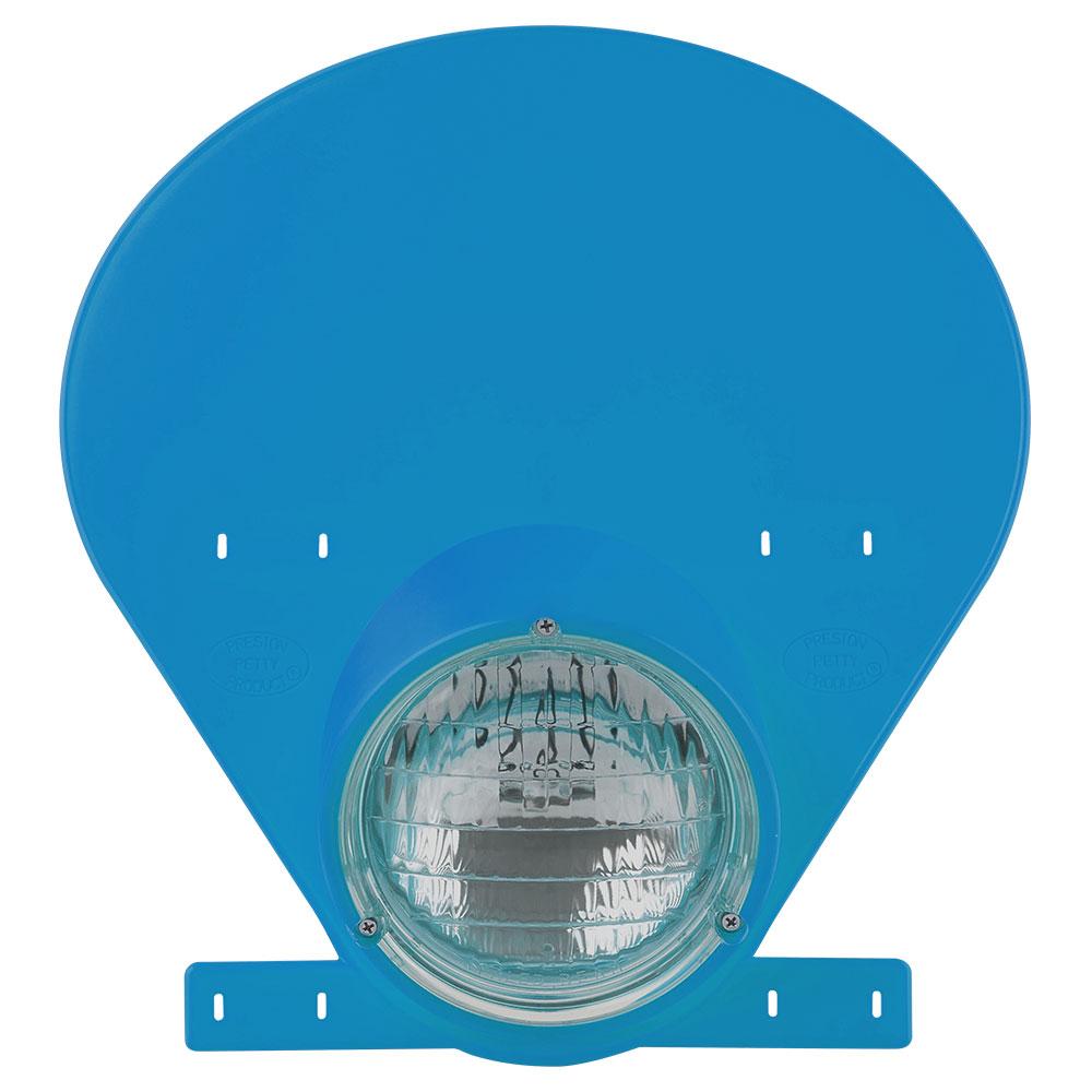 POLISPORT PRESTON PETTY HEADLIGHT NUMBER PLATE - LED - BULTACO BLUE 1