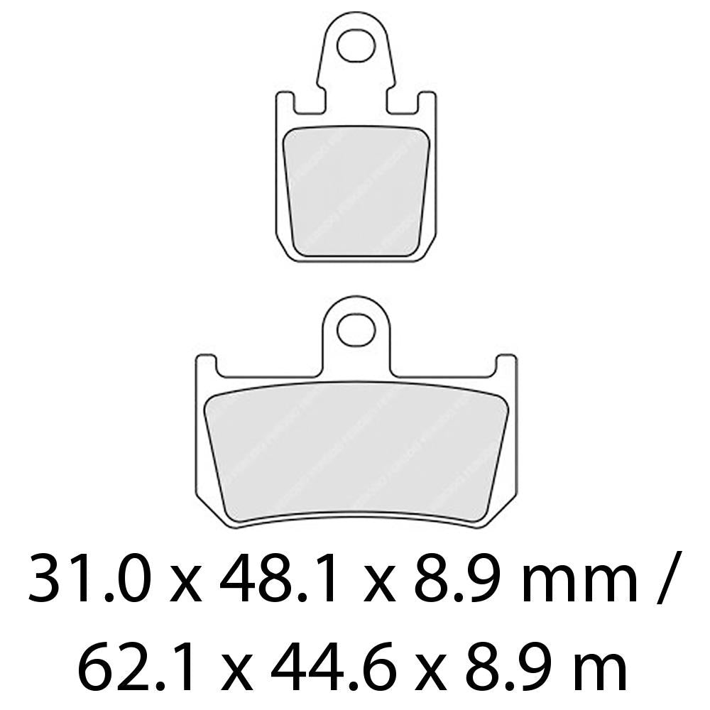 FERODO Disc Pad Set - FDB2217 CP211 Carbon Grip Compound - Racing Non Sintered 1