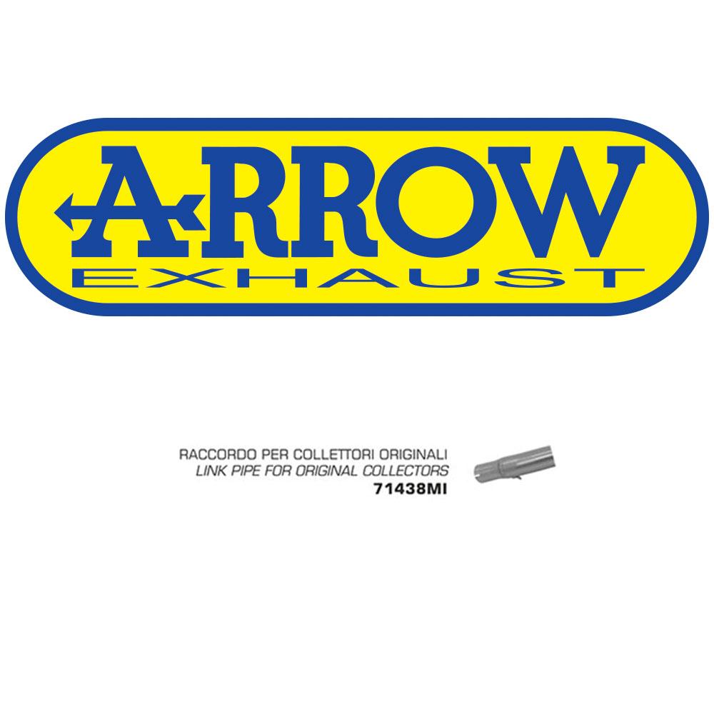 ARROW 71438MI Mid Link Pipe :- Stainless SUZUKI GSX-R 600/750 1