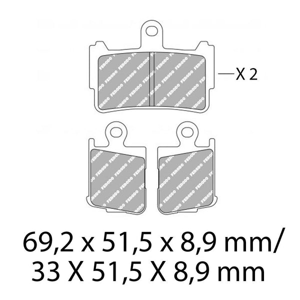 FERODO Disc Pad Set - FDB2259 ST Sinter Grip Sintered Compound - Road 1