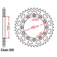 REAR SPROCKET - STEEL 49T 520P D/D 1