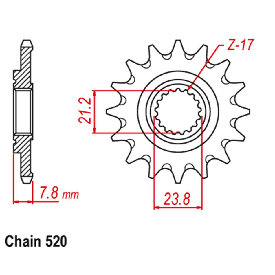 FRONT SPROCKET - STEEL 13T #520 1