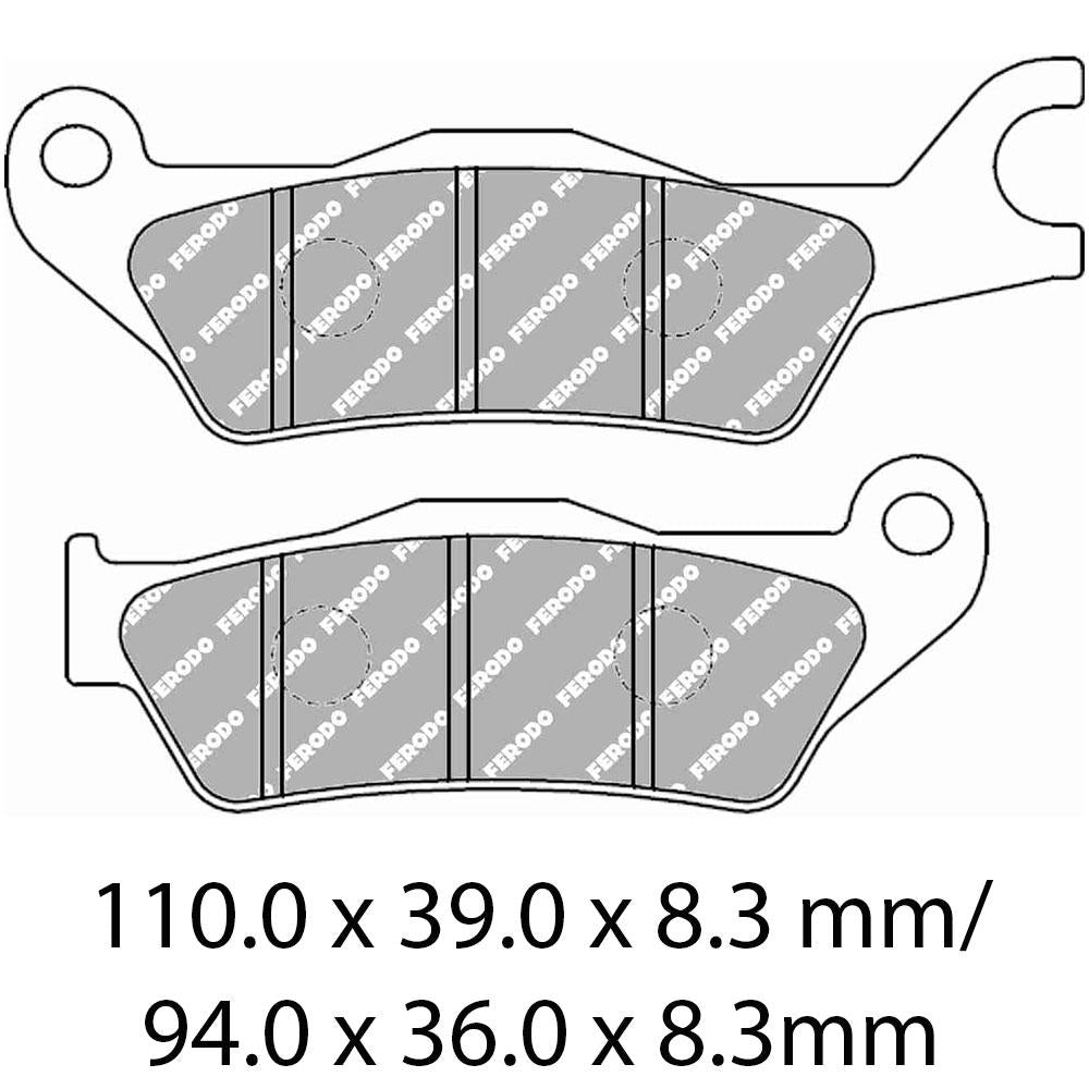 FERODO Disc Pad Set - FDB2287 EF Eco Friction Non Sintered Compound 1