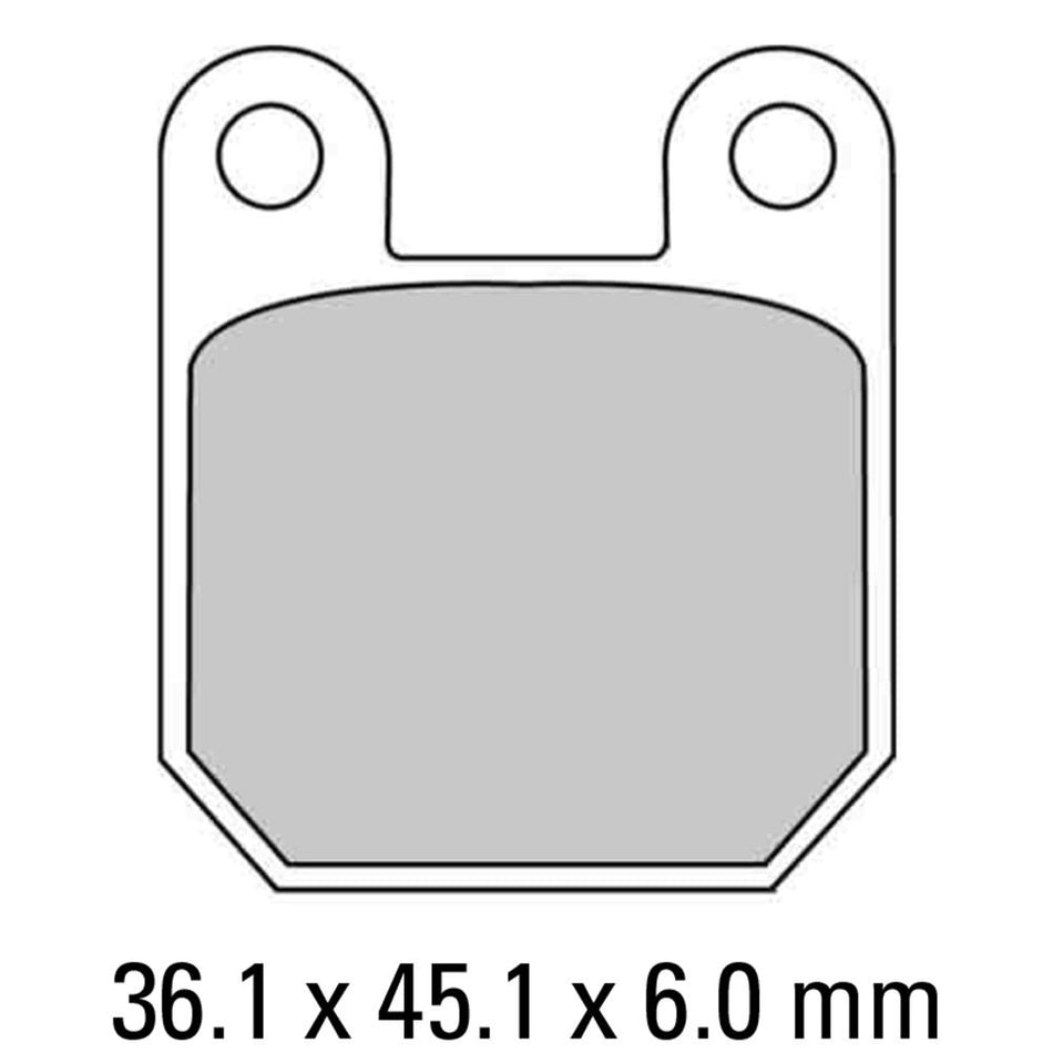 FERODO Disc Pad Set - FRP405 AG Argento Non Sintered Compound 1