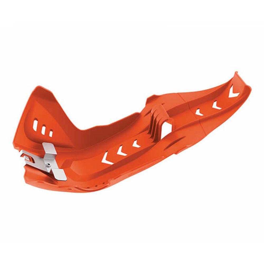 POLISPORT FORTRESS SKID PLATE W/LINKAGE GUARD KTM/HUSQVARNA - ORANGE 1