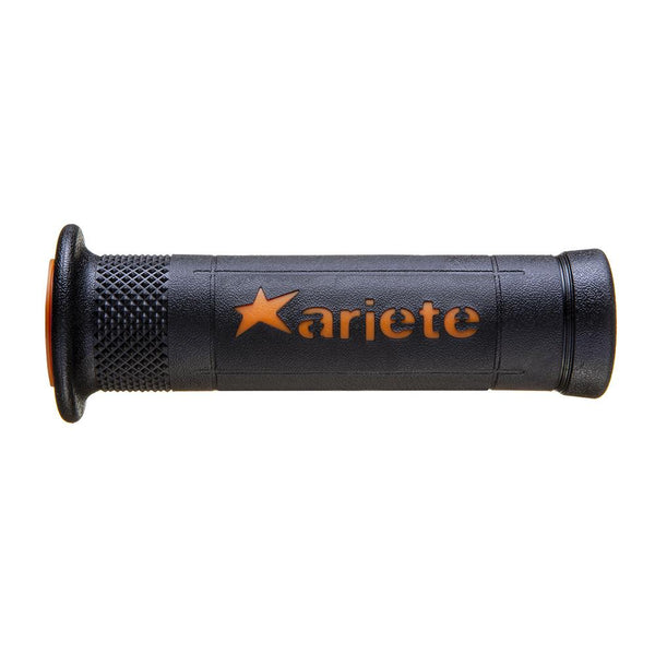 ARIETE MOTORCYCLE HAND GRIPS - ROAD - ARIRAM - BLACK ORANGE 1