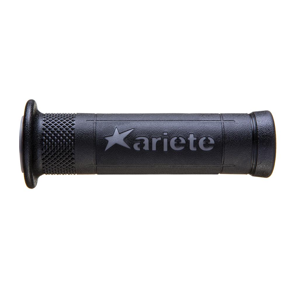 ARIETE MOTORCYCLE HAND GRIPS - ROAD - ARIRAM - BLACK GREY 1