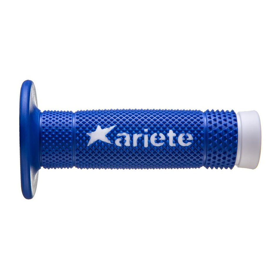 ARIETE MOTORCYCLE HAND GRIPS - OFF ROAD - VULCAN - BLUE WHITE 1