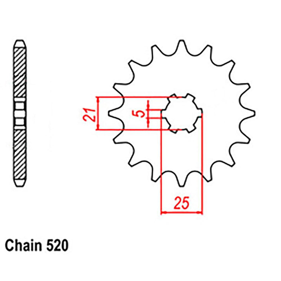 FRONT SPROCKET - STEEL 11T 520P (NOT DRILLED) 1