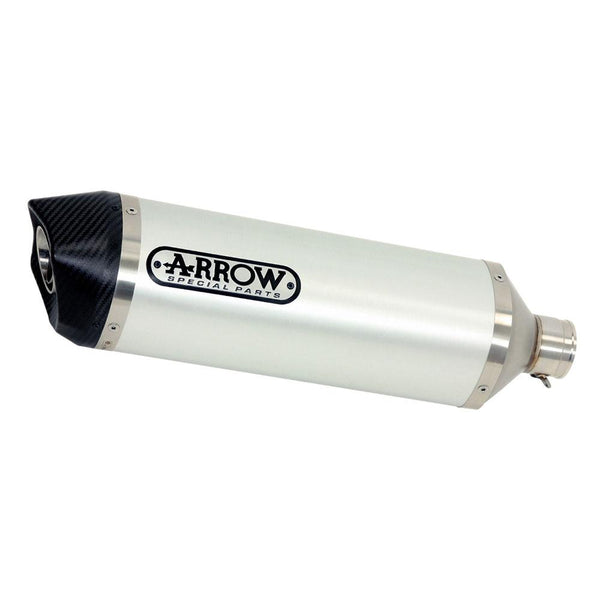 ARROW Silencer Race-TECH Aluminium Silver with Carbon Fibre End Cap 1