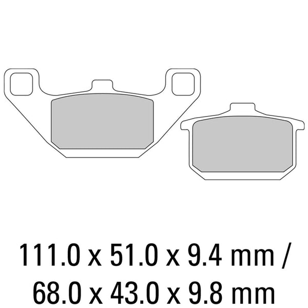 FERODO Disc Pad Set, Sintered - FDB339 ST Sinter Grip Sintered Compound - Road 1