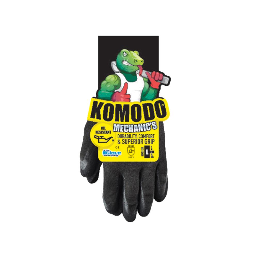 KOMODO MECHANICS GLOVES BLACK LARGE 1