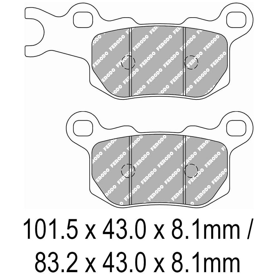 FERODO Disc Pad Set - FDB2318 SG Sinter Grip Sintered Compound - Off-Road 1