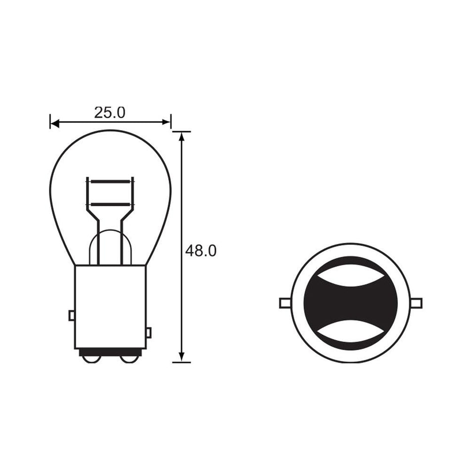 BULB - STOP TAIL 6V 10/3W - BAY15D 1