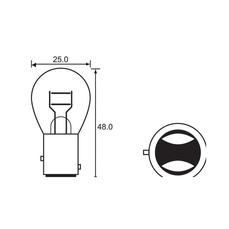 BULB - STOP TAIL 6V 21/5W - BAY15D 1