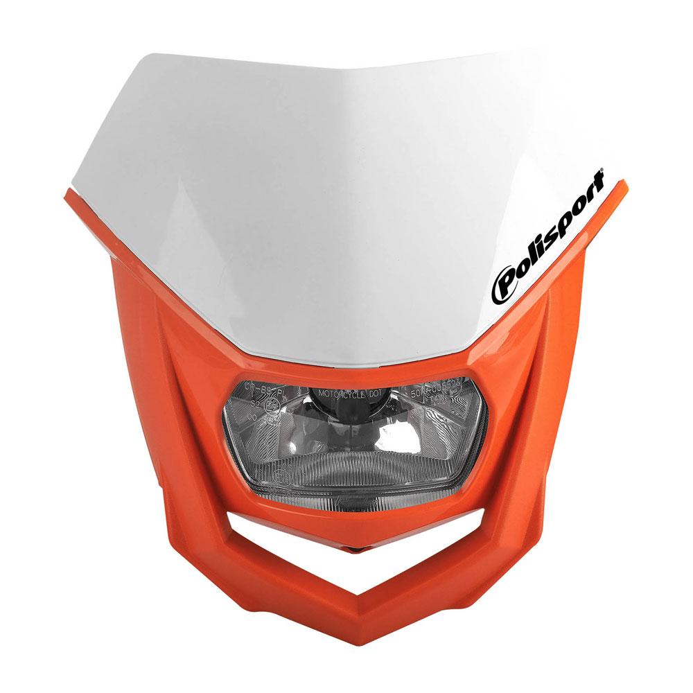 POLISPORT HEADLIGHT HALO - ORANGE / WHITE 1