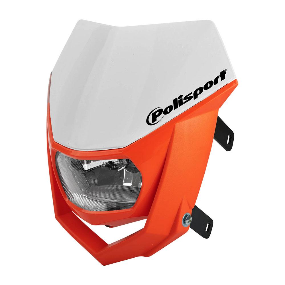 POLISPORT HEADLIGHT HALO - ORANGE / WHITE 2