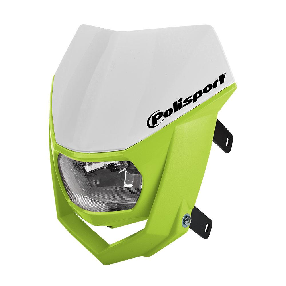 POLISPORT HALO HEADLIGHT - FLUORO YELLOW/WHITE 2