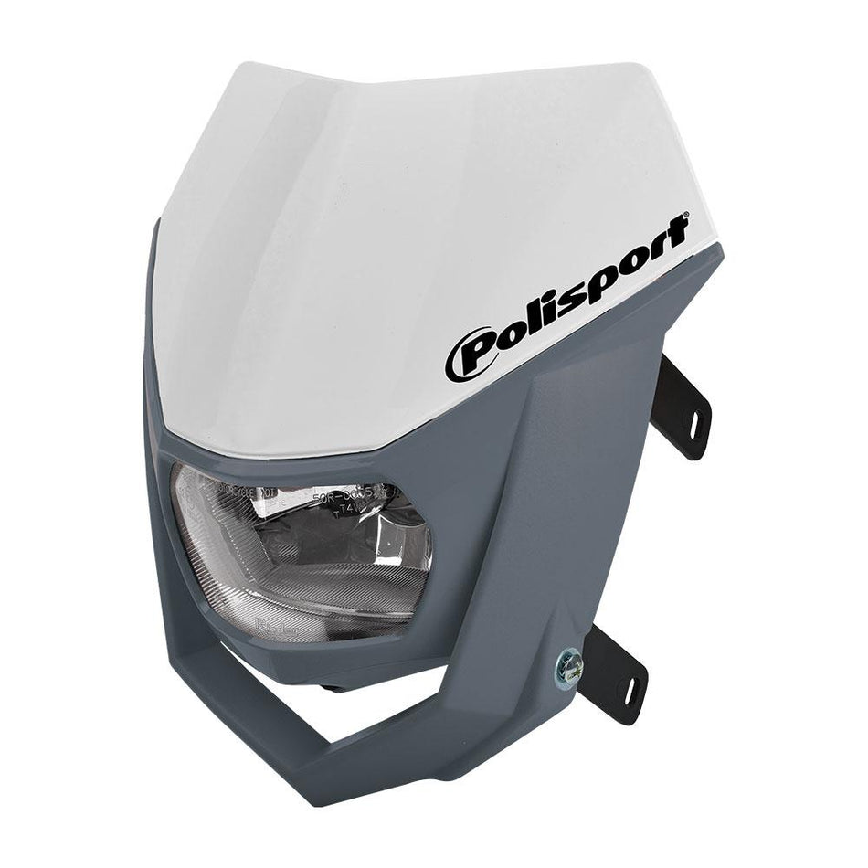 POLISPORT HALO HEADLIGHT - NARDO GREY/WHITE 2
