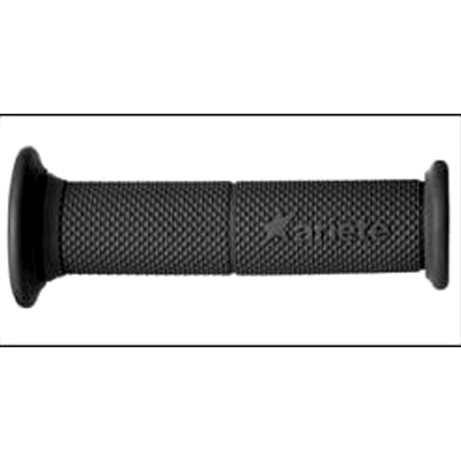 ARIETE MOTORCYCLE HAND GRIPS - ROAD - YAMAHA STYLE - SLIM 130mm Open End - BLACK 1
