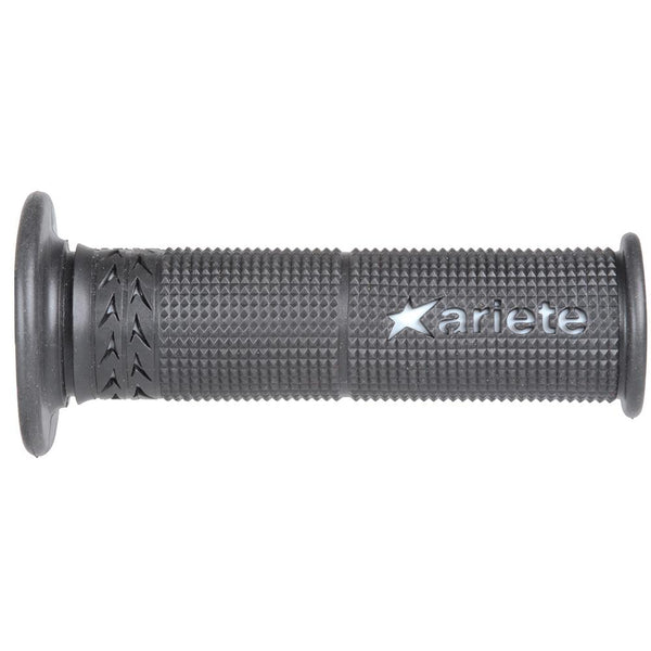 ARIETE MOTORCYCLE HAND GRIPS - SUPERBIKE - ESTORIL - 120mm Open End - BLACK WHITE 1