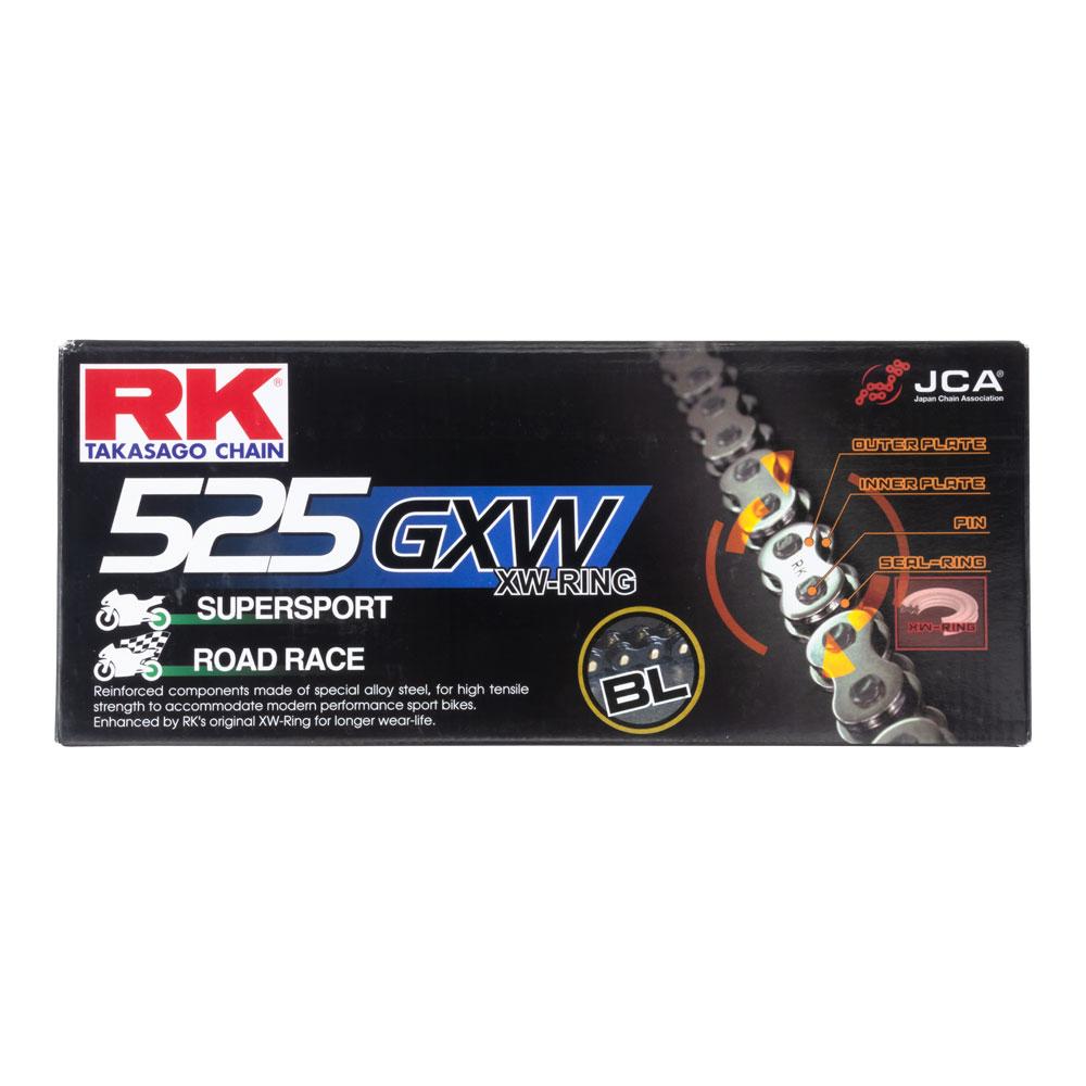 RK CHAIN 525GXW - 120 LINK - BLACK/GOLD 1