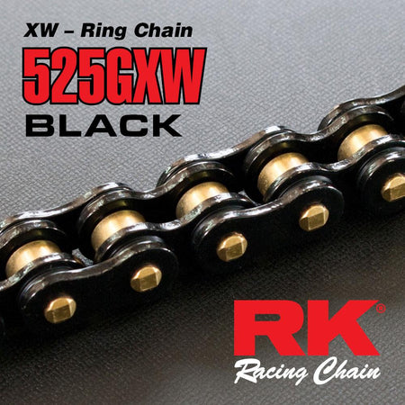 RK CHAIN 525GXW - 120 LINK - BLACK/GOLD 2