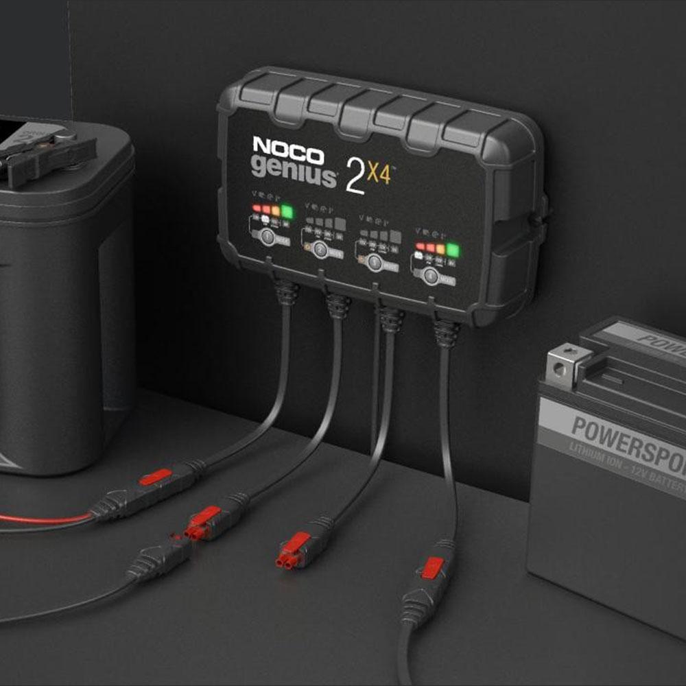 NOCO GENIUS 2X4 : BANK CHARGER - 6/12V 2A x 4 Batteries 2