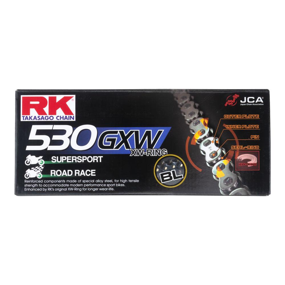RK CHAIN 530GXW - 120 LINK - BLACK/GOLD 1