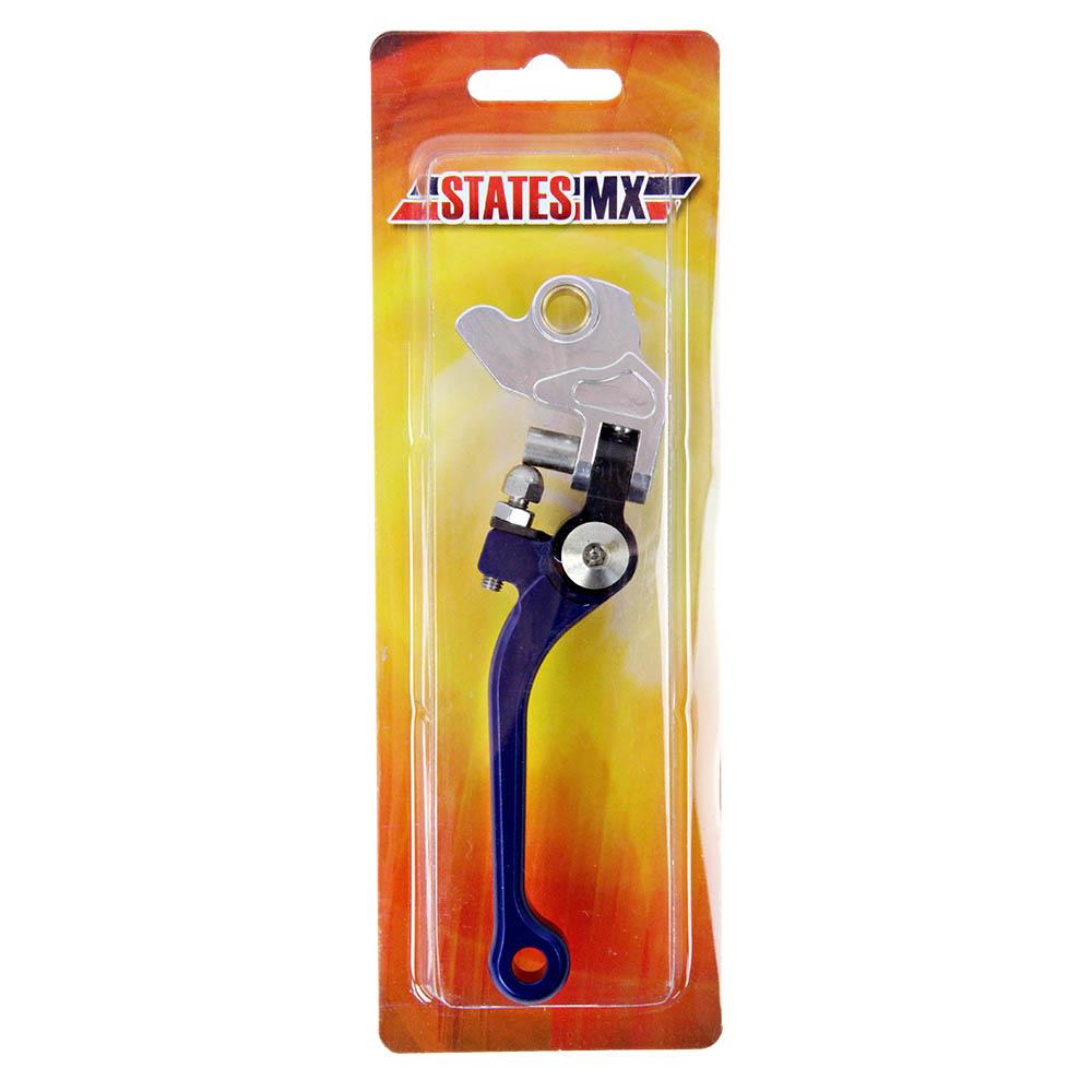 STATES MX BRAKE LEVER - FOLD/FLEX - YAMAHA/SUZUKI/KAWASAKI - BLUE 1