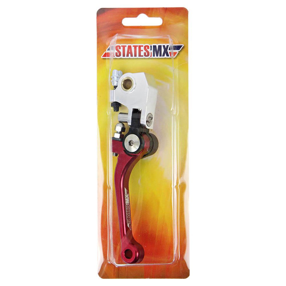 STATES MX BRAKE LEVER - FOLD/FLEX - HONDA - RED 1