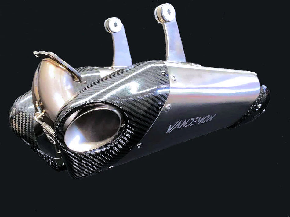 Vandemon - Ducati Panigale 899, 1199, 1199R Titanium Muffler Low Mount Slip-On 2012-2015