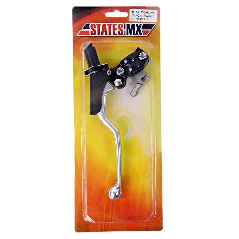 STATES MX CLUTCH PERCH AND LEVER ASSEMBLY w/HOT START - BLACK 1