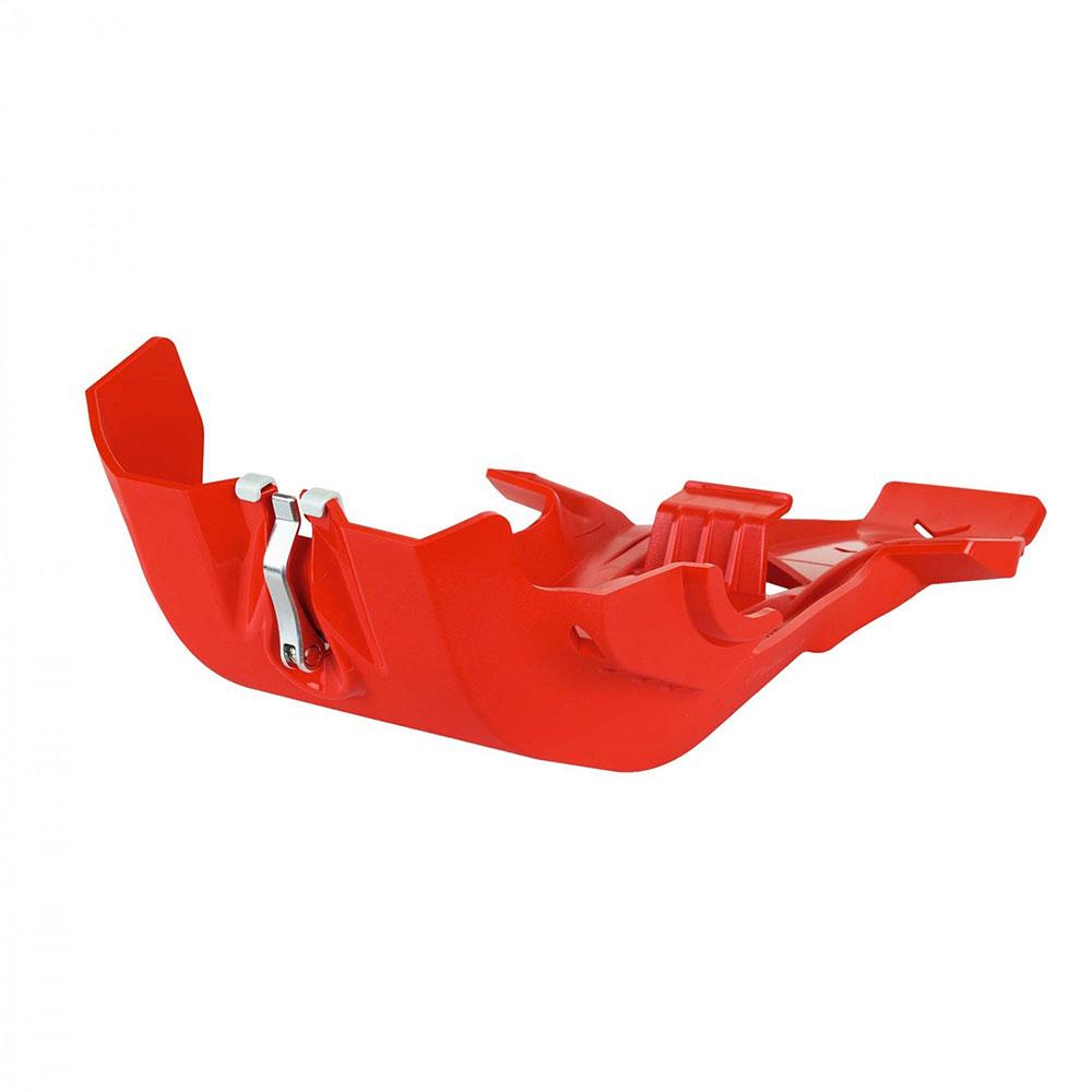 POLISPORT FORTRESS SKID PLATE W/LINK HONDA CRF450R 21-22 - RED 1