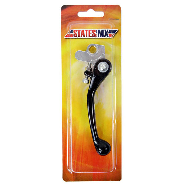 STATES MX FRONT BRAKE LEVER - STD FLEX - HONDA/SUZUKI - BLACK 1