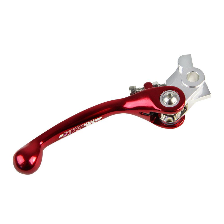 STATES MX FRONT BRAKE LEVER - STD FLEX - HONDA - RED 1