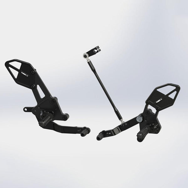 VORTEX - REARSETS : BLACK MT-07 18-21' 1