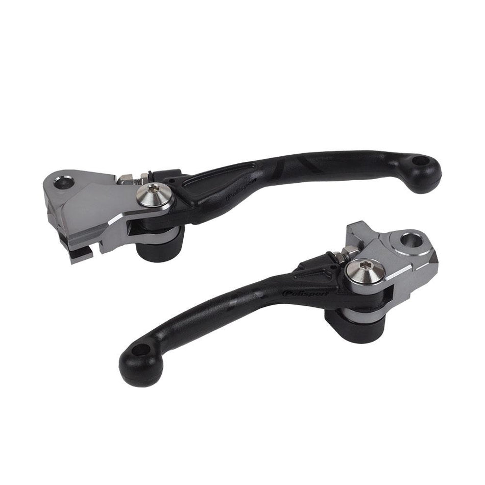 POLISPORT FOLDING LEVER SET KAWASAKI KX250F/450F 05-12 - BLACK 1