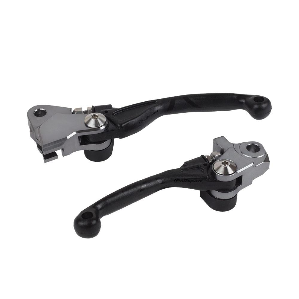 POLISPORT FOLDING LEVER SET KAWASAKI KX250F 13-20/KX450F 13-18 - BLACK 1